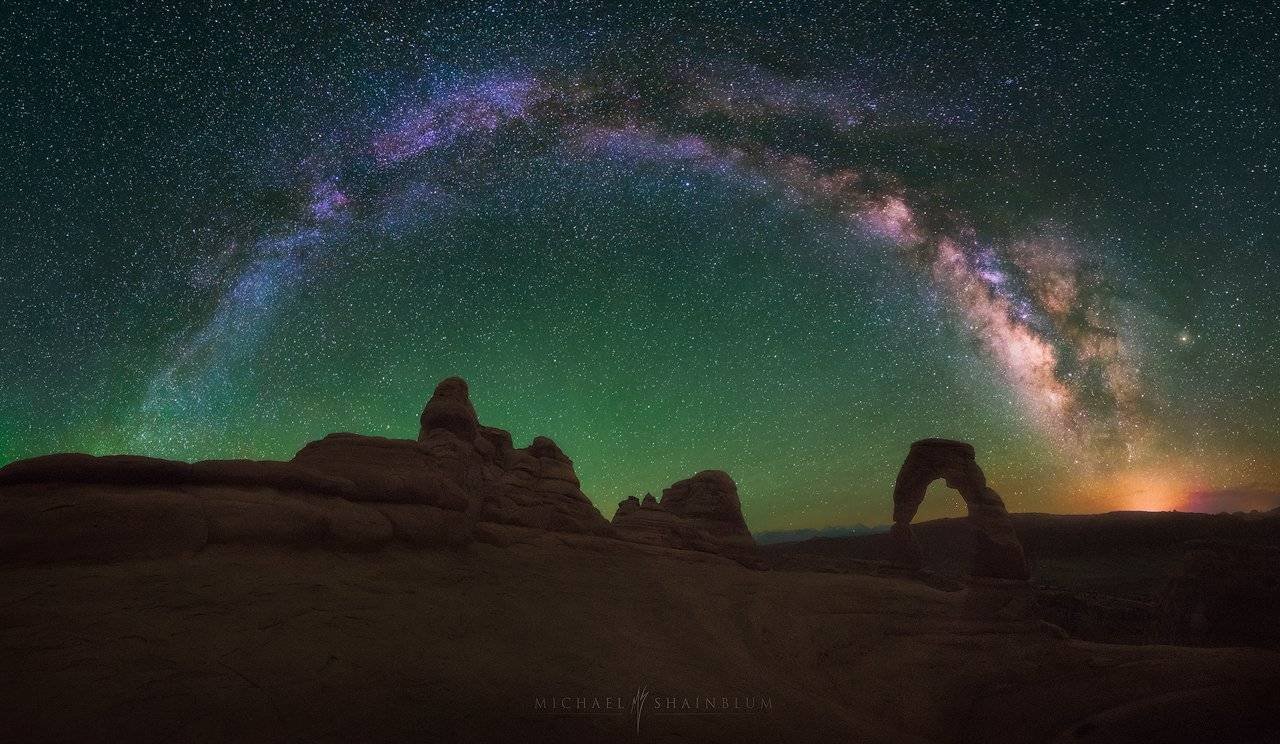 Delicate Arch Milky Way Night Sky Utah