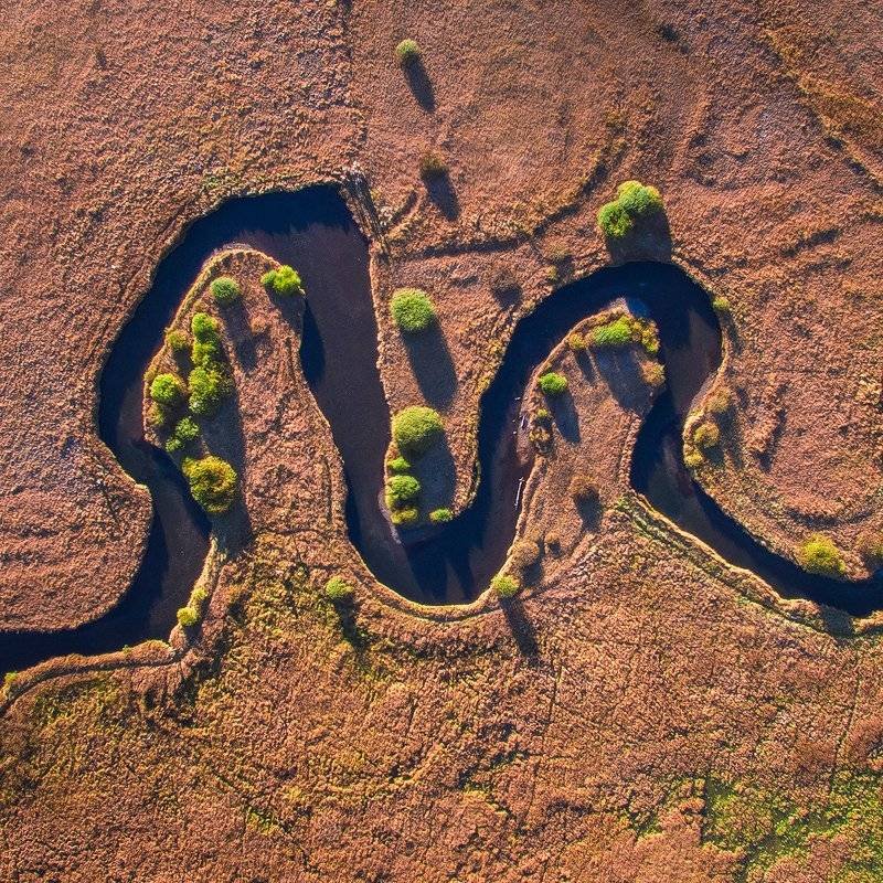 Aerial River Bend Oregon Drone