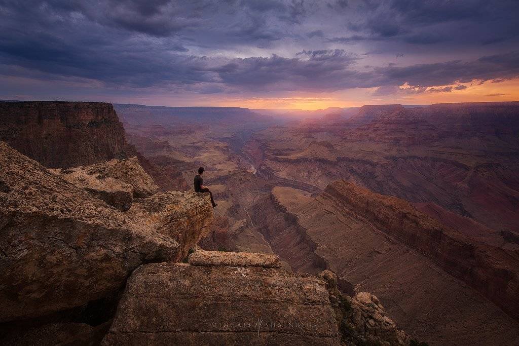 Grand Canyon Person Selfie Sunset