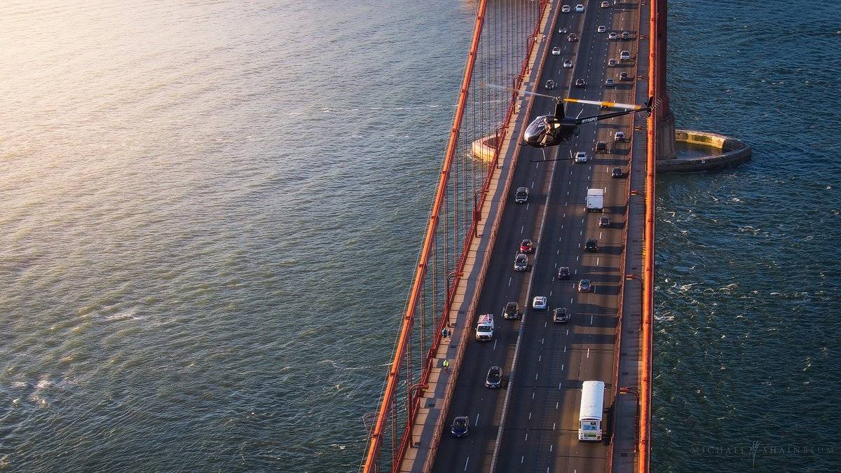 Helicopter Golden Gate Bridge San Francisco