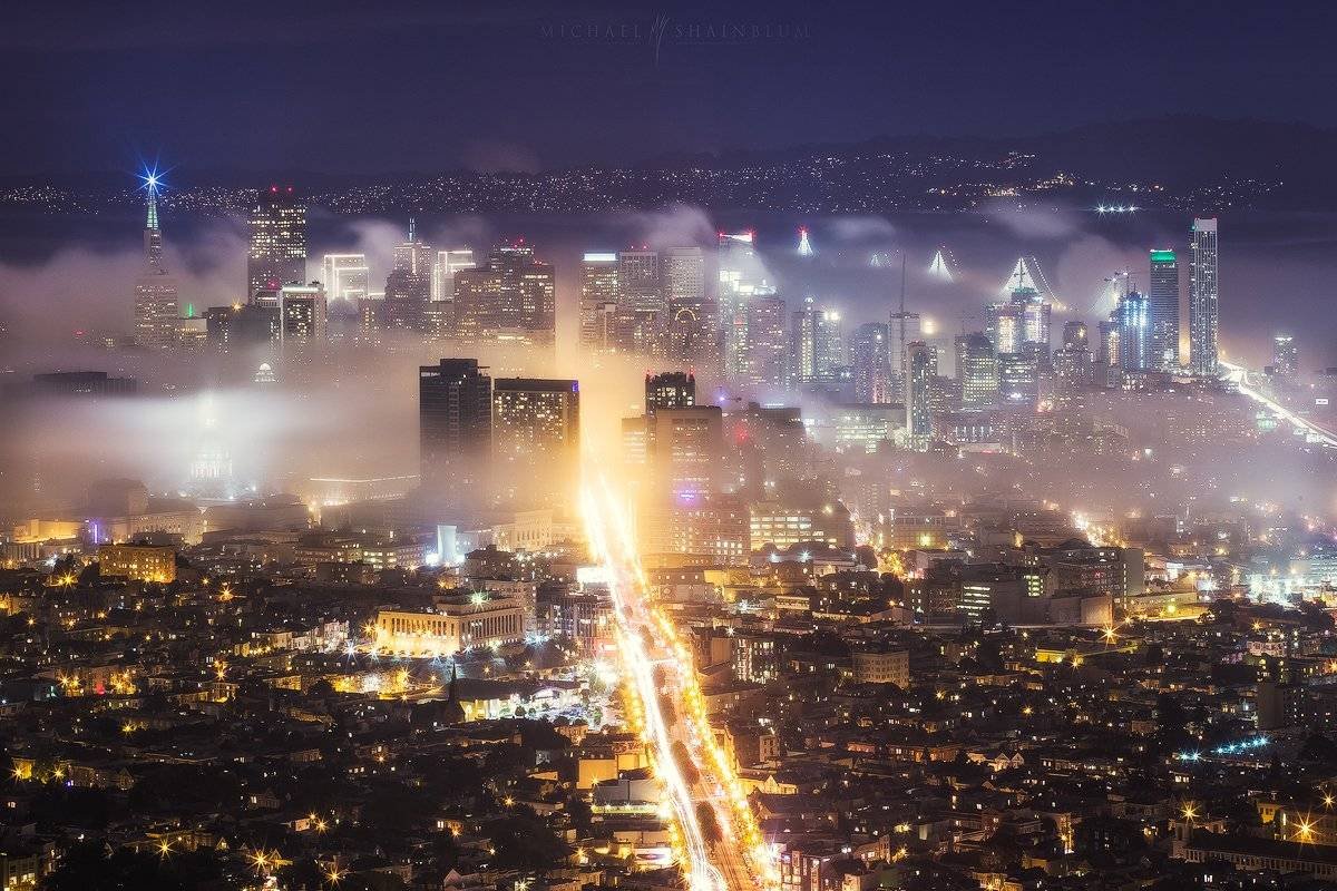 San Francisco fog, taken from Twin Peaks.
