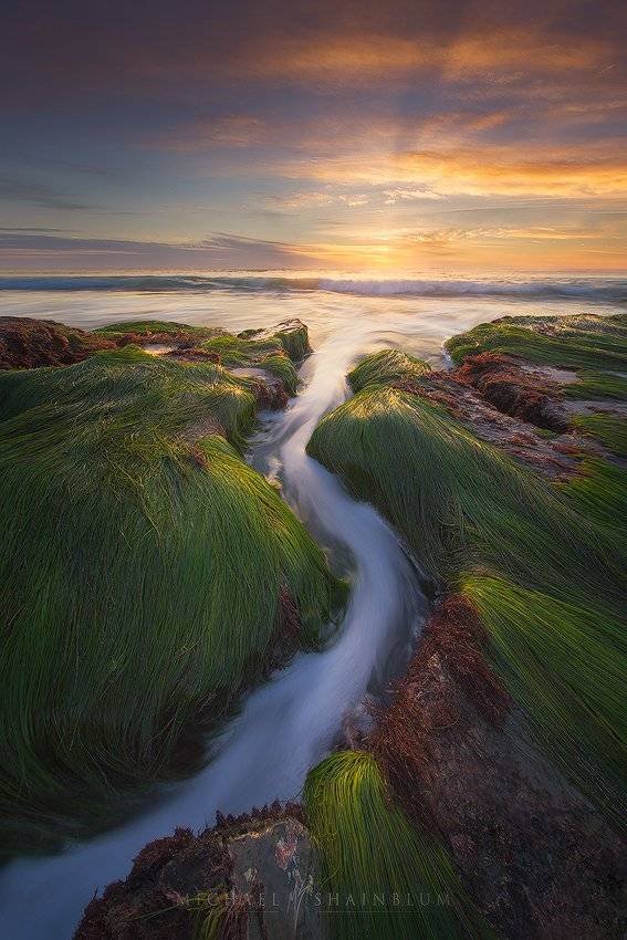 Sunset Cliffs Seascape in San Diego.