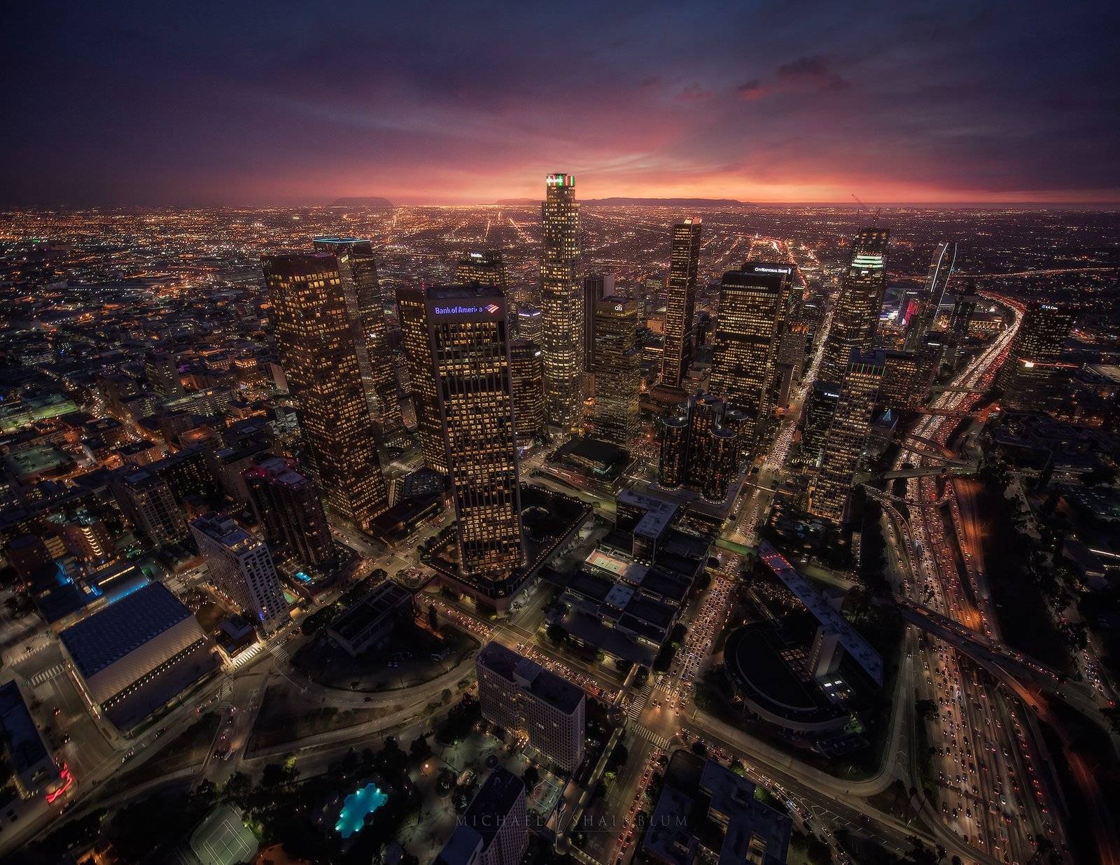 Los Angeles aerial photography