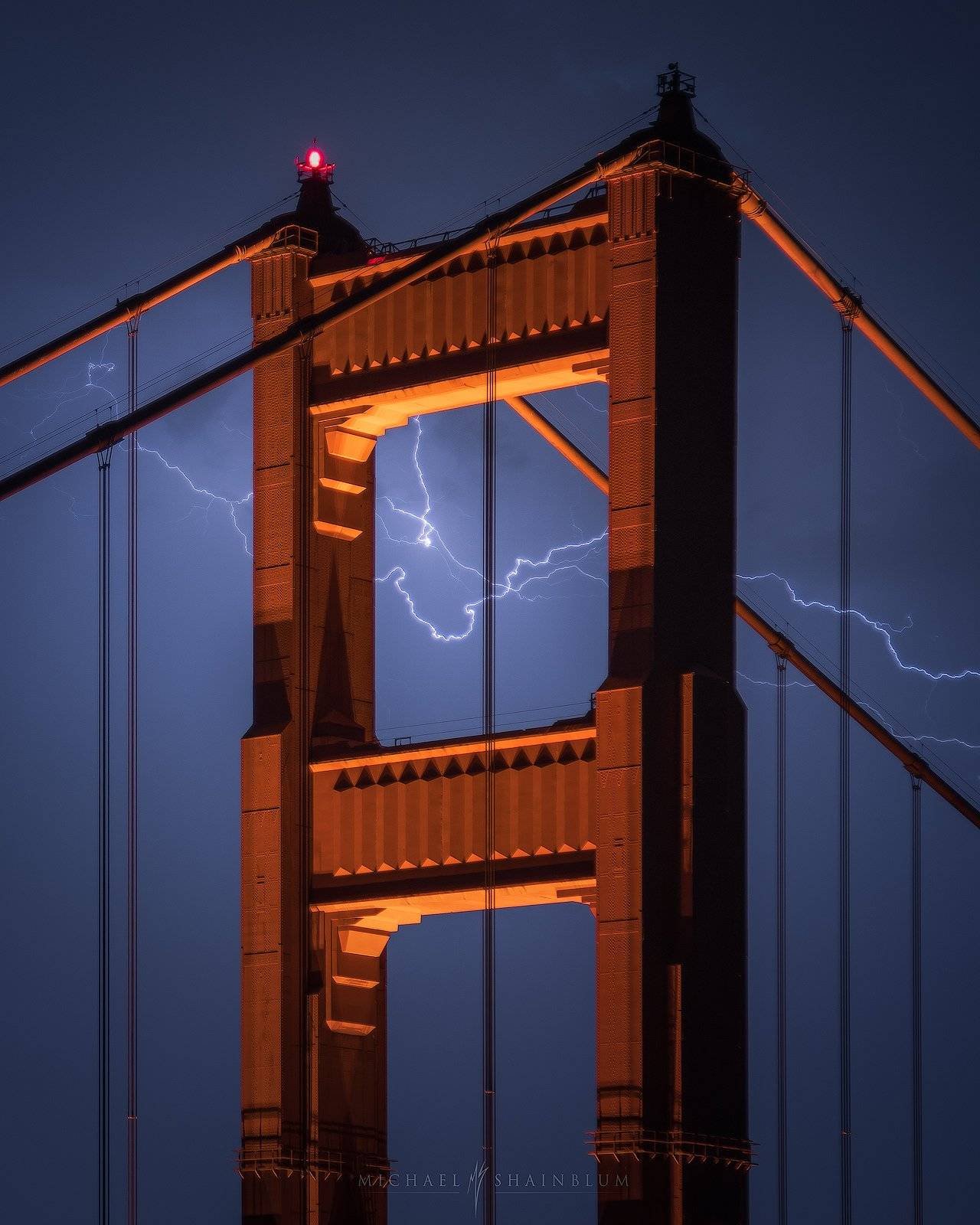Golden Gate Bridge Lightning Photography, San Francisco