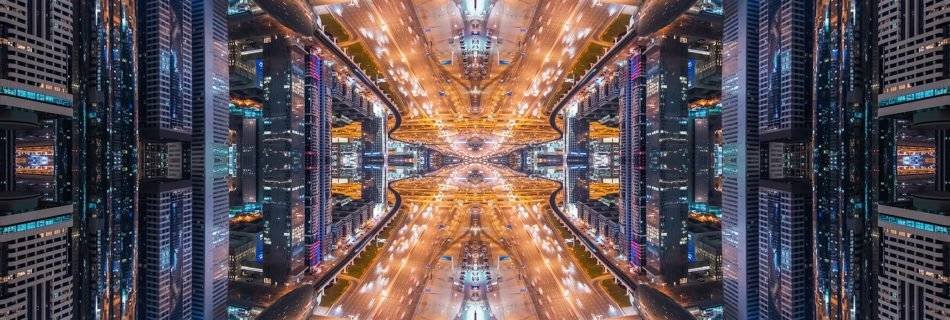 4K abstract mirror timelapse footage.