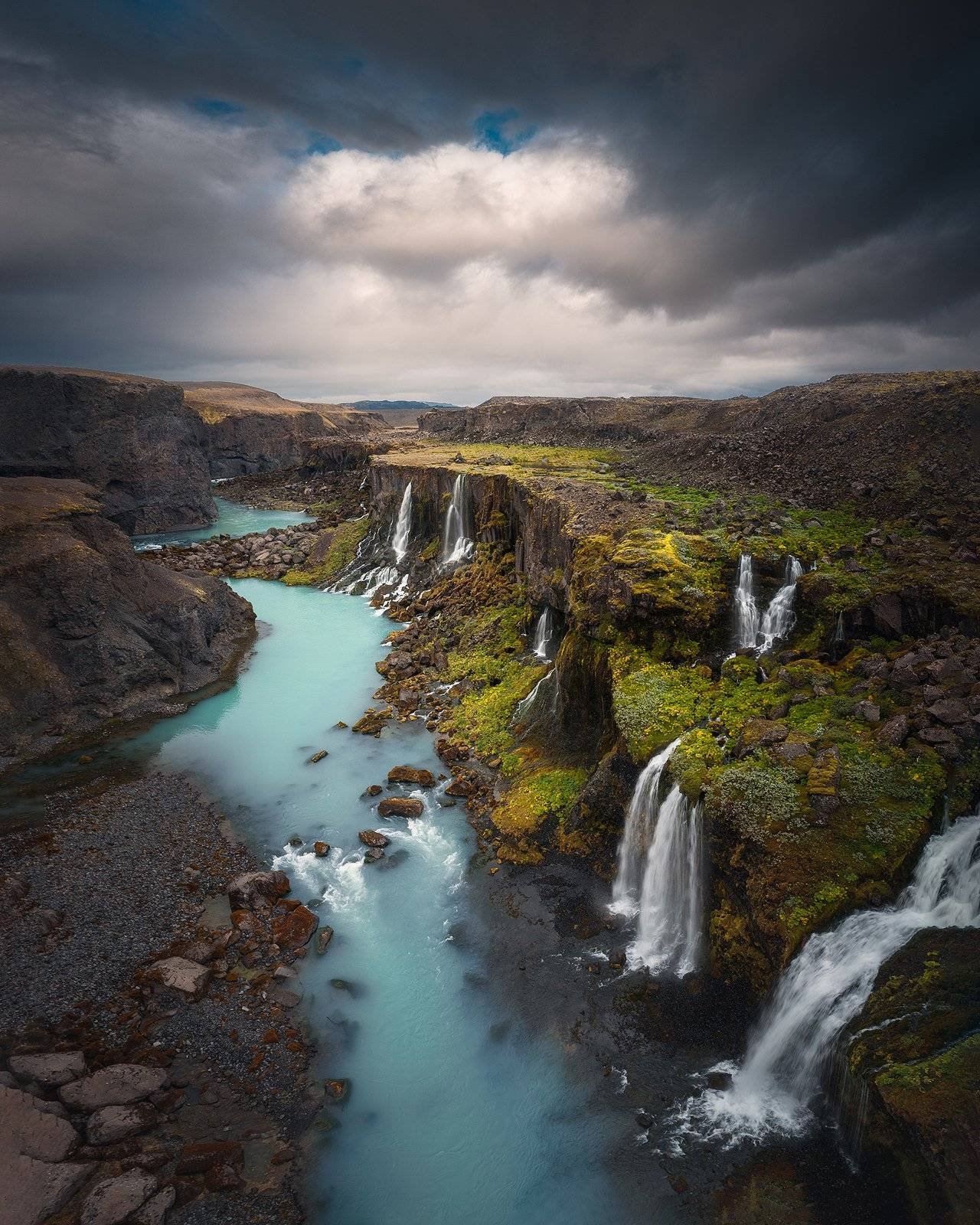 Iceland aerial drone photography landscape volcano commercial cinematography stock