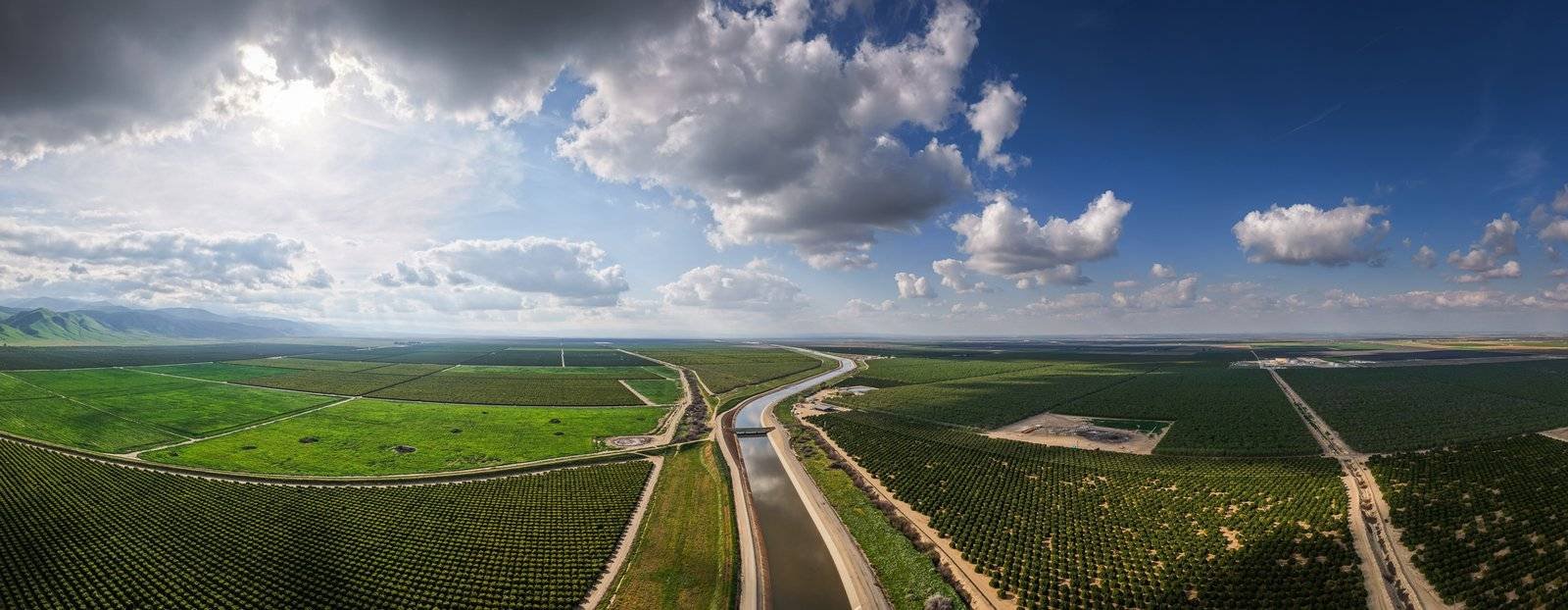 California Central Valley aerial agriculture photography drone panorama commercial farmland
