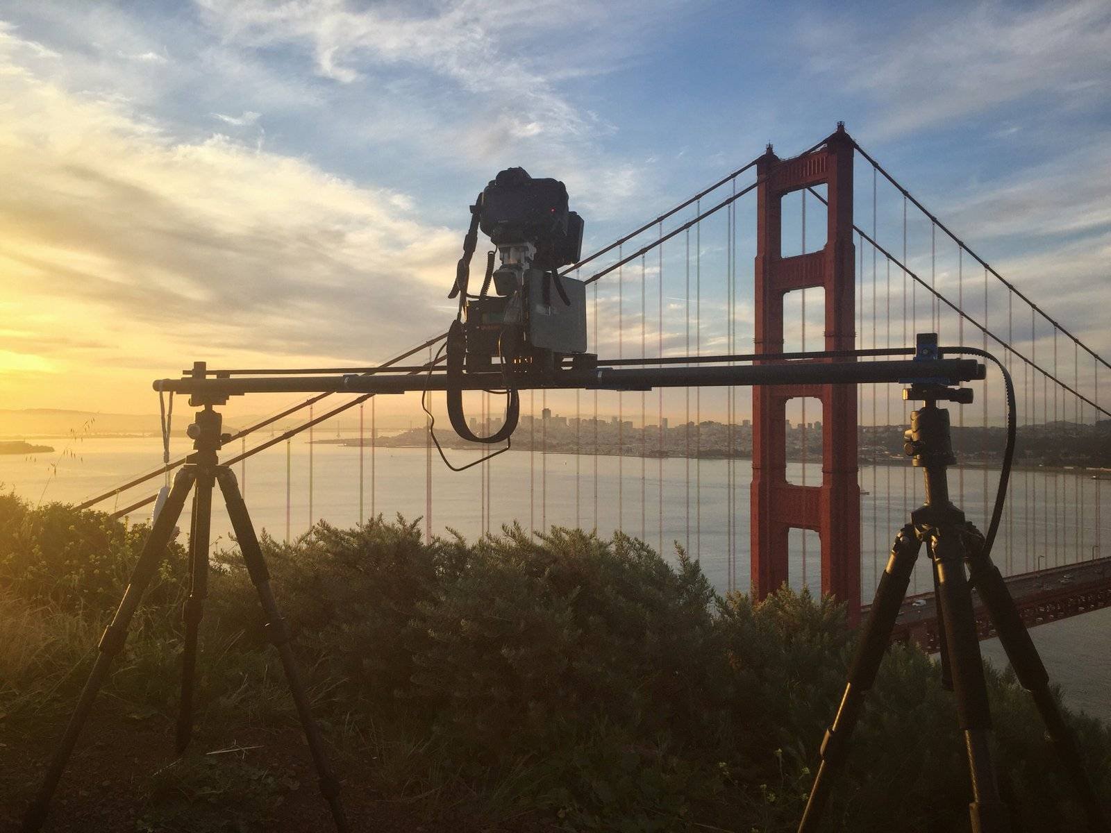 Golden Gate Bridge timelapse photography behind the scenes San Francisco commercial