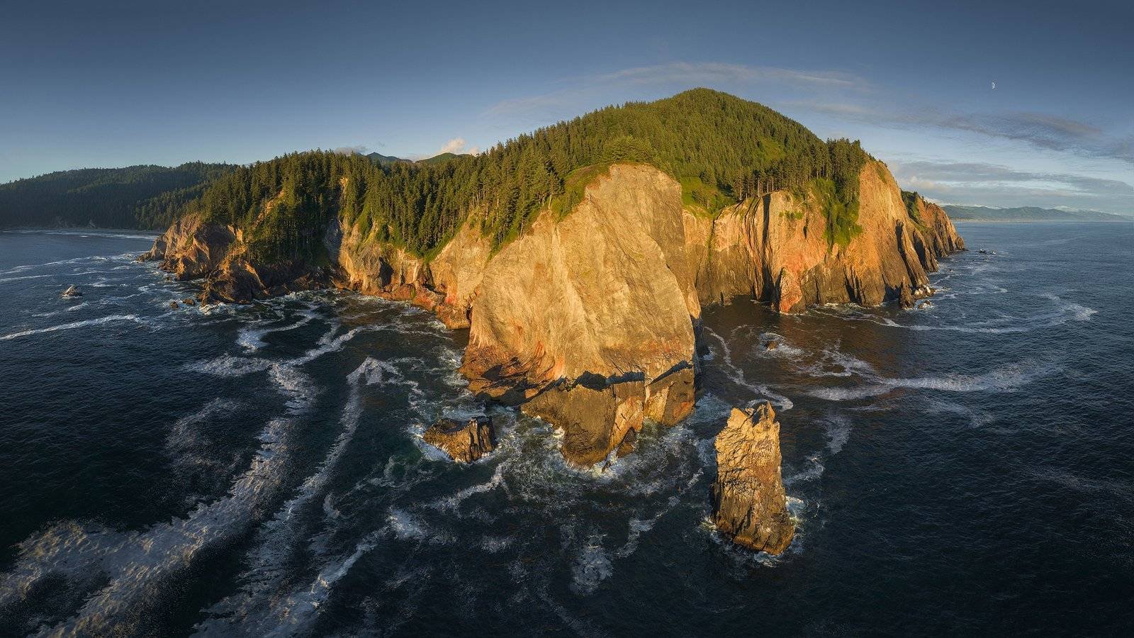 Oregon coast aerial photography drone Pacific Northwest landscape commercial