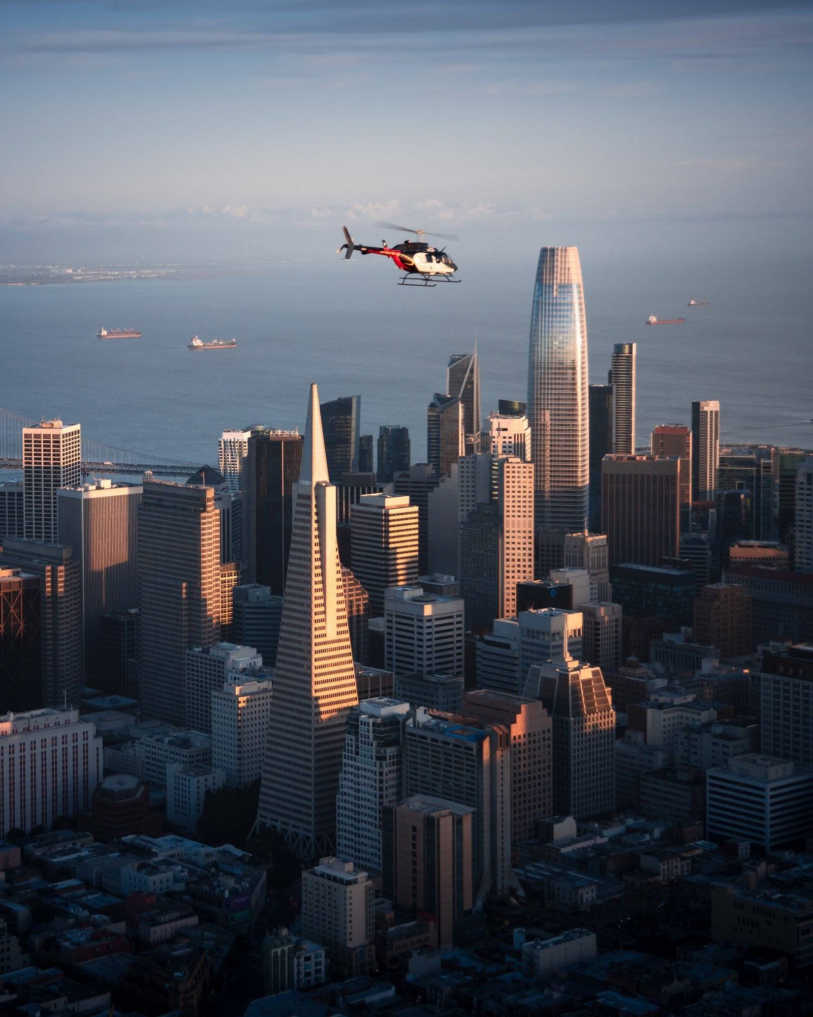 San Francisco helicopter aerial photography commercial cinematography Bay Area California